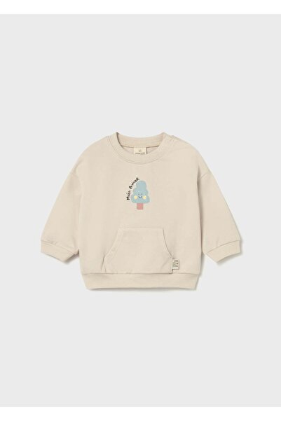 MAYORAL Newborn Baby Sweatshirt Beige