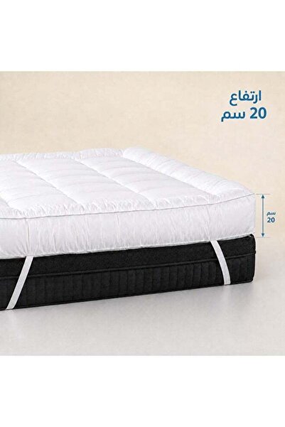 SLEEPLAND لباد فندقي فاخر (لوكس) ارتفاع 20 سم مقاس 100×200 سم - مايكروفايبر ن...