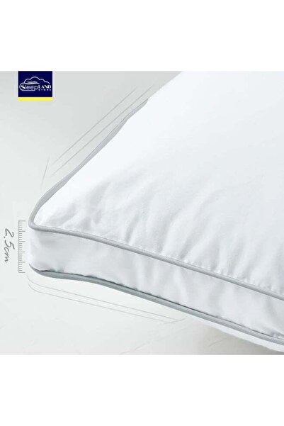 SLEEPLAND مخدة فندقية قطنية 50×75 سم وزن 1800 جرام - غطاء قطن 150TC وحشوة ماي...