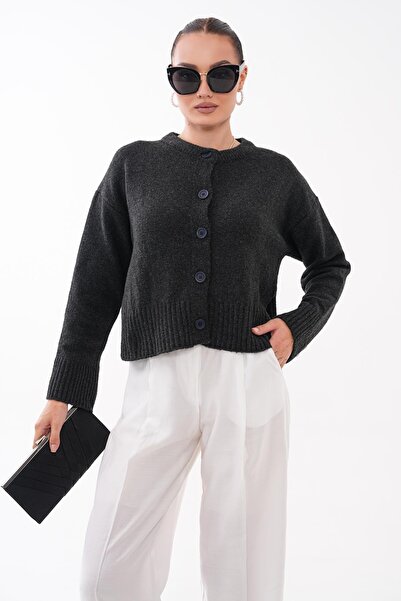 DazzUp Women's Slit Detailed Spanish Sleeve Cardigan