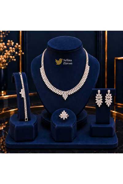 jewelrystore طقم اكسسوارت زركون فاخر نسائي