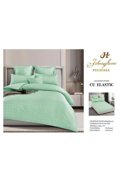 naniland.ro Lenjerie de Pat Finet Carouri 2 Persoane 6 Piese cu Elastic 180x2...