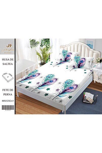 naniland.ro Husă de Pat Finet 2 Persoane 3 Piese cu Elastic 180x200 cm, Model...