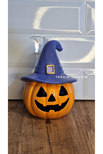 TARÇIN TASARIM Balkabağı Biblo,Kabak Dekor,Halloween,Cadılar Bayramı Dekorati...