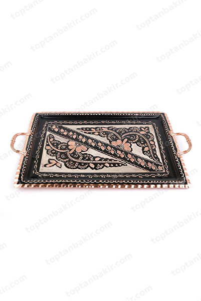 Haale Copper Tray Erzincan Hand Embroidered for Four Persons