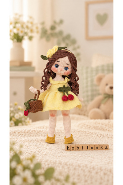 hobilanka Masal Kızı El Yapımı Amigurumi Bebek