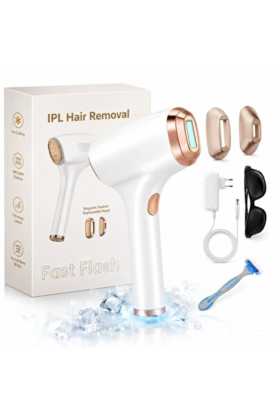 ANDCRIS Epilator electric IPL 3 în 1 ANDCRIS ® Răcire cu gheață, 999.999 de i...