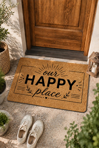 Valerine Life سجادة أمام الباب مقاس 45×70 سم، ملمس مخملي، مظهر جوز الهند، مضا...