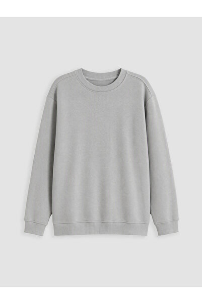 LC Waikiki Gray Crew Neck Boy's Sweatshirt