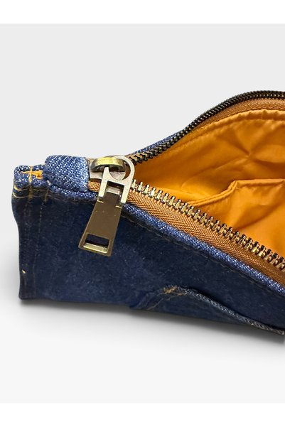 Nuggita Indigo Denim Portfolio Bag (Dark Blue Denim 100% Cotton)