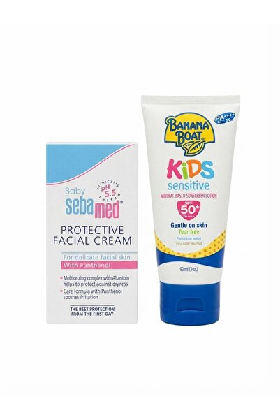 Banana Boat KIDS SENSITIVE SUNSCREEN SPF 50+ PA++++ & BABY PROTECTIVE FACIAL ...