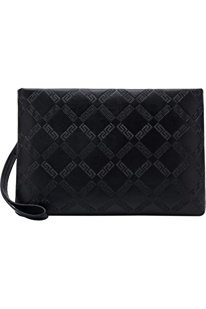 SYOSI Men's Genuine Leather Clutch Bag – 11 Inch Large Hand Purse for Daily E...