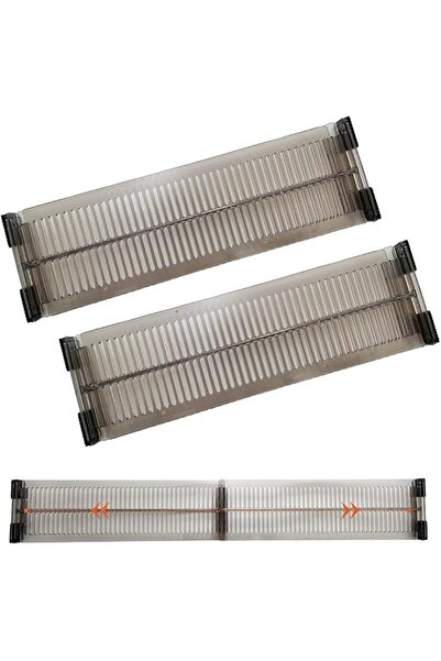 SYOSI 4 Pack Adjustable Drawer Dividers, Transparent Expandable Organizers fo...