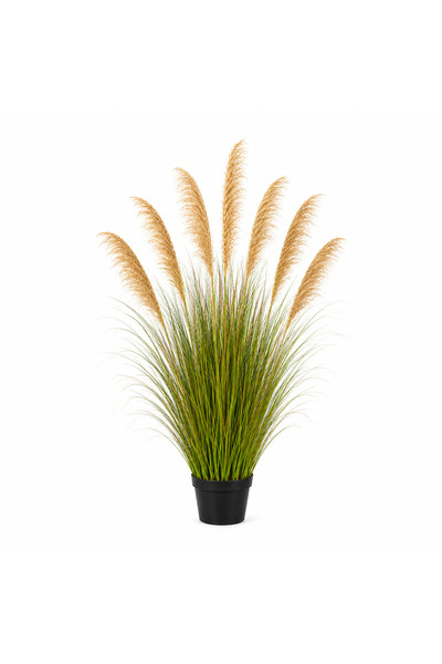 Alista Home Plantă artificială, iarbă ornamentală, 170 cm, cu 7 fire, tip tre...
