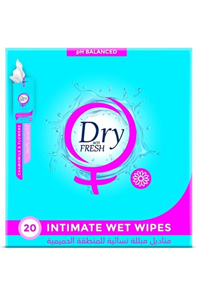 DRY Fresh Intimate Feminine Wipes, Chamomile & Flowers, 20 wipes