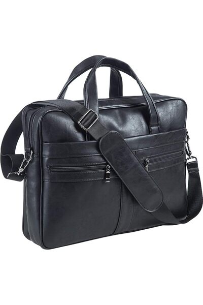 SEYFOCNIA Men's Business Travel Briefcase Leather Handmade Messenger Bags Lap...
