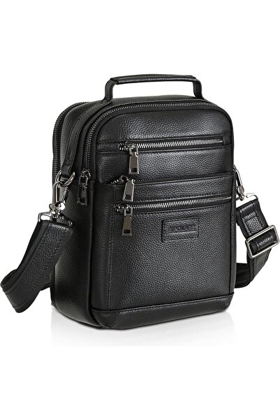 POLARE ORIGINAL Polare Italian Full Grain Leather Messenger Bag Vintage Chest...