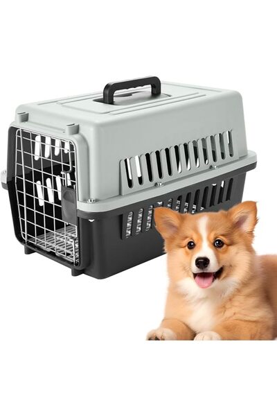 SKY TOUCH SKY-TOUCH Portable Hard Sided Pet Carrier Carry Breathable Crate Pu...