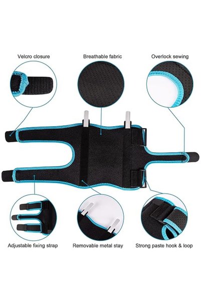 FDTY Tennis Elbow Brace Arm Splint - Night Elbow Sleep Support with 4 Removable Metal Splints for Cubital