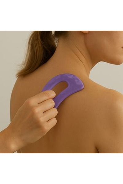 CBD CORAL BEST DEALS Accesoriu Masaj Lila Gua Sha Full Body 18x7cm