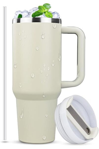 Oxsaytee 40 oz Water Bottle Vacuum Tumbler with Straw Vacuum Stainless Steel ...