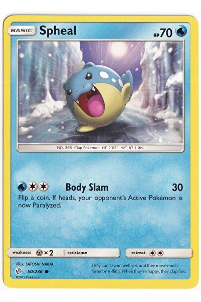 Pokemon Spheal # 50 - Cosmic Eclipse - Card (Mint)