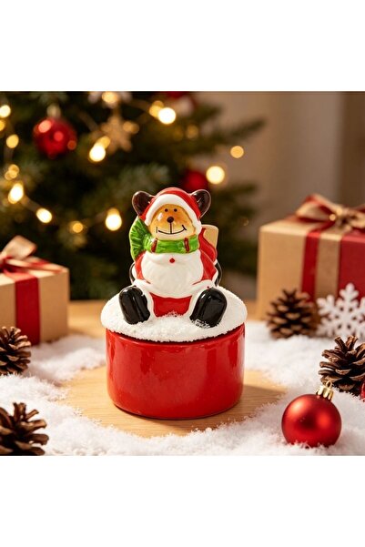 idei Christmas product, ceramic teddy bear decoration with storage box 12 cm,...