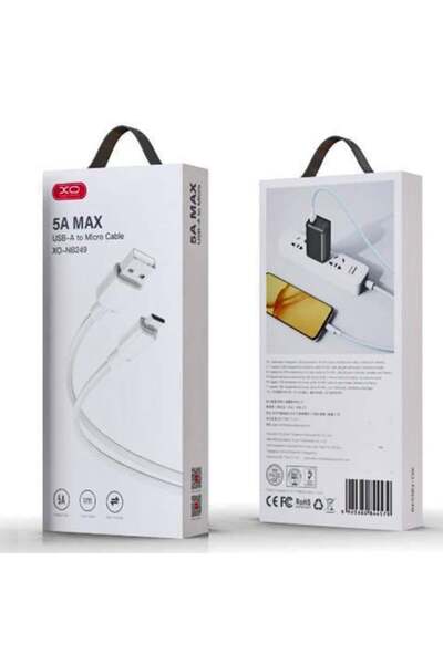 Xo Καλώδιο Δεδομένων και Φόρτισης NB 249, USB-A σε MicroUSB, 5 A, Πλεγμένο, 1...