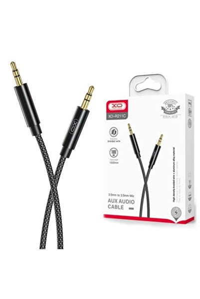 Xo Cablu audio NB-R 211 C, Jack 3.5 mm tată la Jack 3.5 mm tată, 1 m - Negru