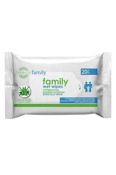 CBD CORAL BEST DEALS Servetele Umede Family cu Aloe Vera & Vitamina E 20 buc ...