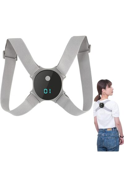 AZONEE Smart Posture Corrector, Adjustable Upper Back Brace with Intelligent ...