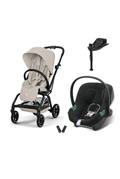 Cybex Eezy S Twist+2 Travel Sistem | Dune Grey & Aton B2 Bazalı Volcano Black