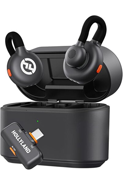 HollyView ميكروفون لاسلكي Hollyland Lark M2S مع قابس USB-C لهواتف آيفون 15/16...