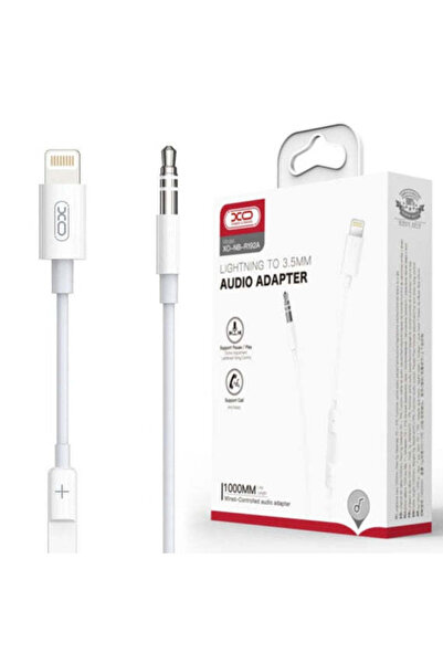 Xo Cablu audio NB-R 192 A, Lightning la Jack 3.5 mm M, Funcție PopUp, 1 m - Alb