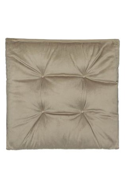CBD CORAL BEST DEALS Perna Scaun Decorativa Bej Velvet 40x40cm, 40x40x4cm, Po...
