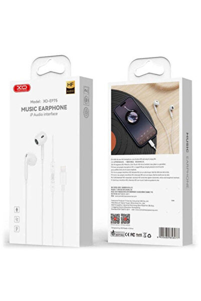Xo Căști cu fir EP 75, In-Ear, Lightning, Cablu de 1.2 m, Digital - Alb