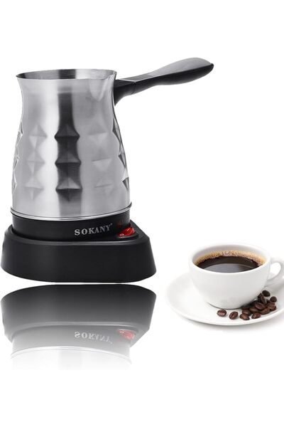 SOKANY Turkish Coffee Maker Stainless Steel Arabic,Greek & Turkish Electric C...