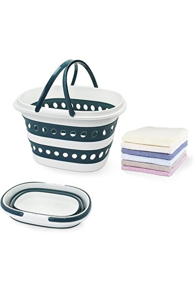 ALMEKAQUZ Collapsible Laundry Basket, Small Size Pop-Up Hamper Perfect for Be...