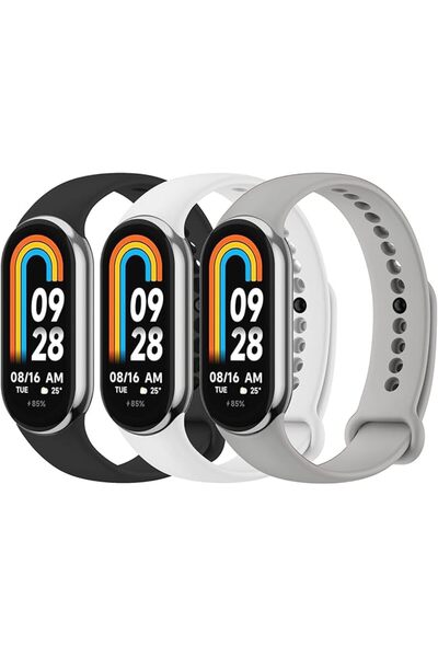 Demark 3 Pack Sport Straps for Xiaomi Mi Band 10/9/8, Soft Silicone Replaceme...