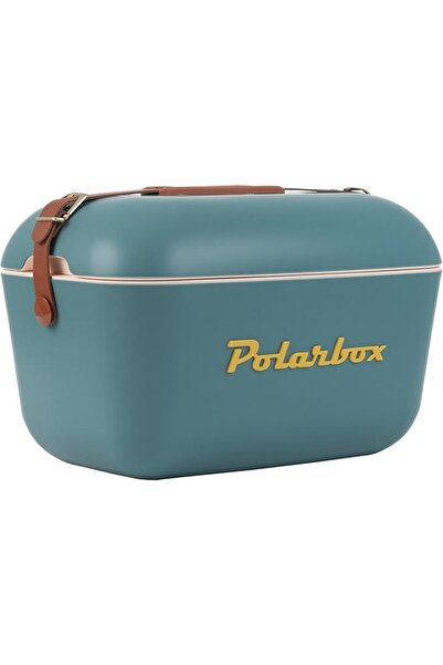 Polarbox صندوق تبريد كلاسيكي سعة 20 لتر مع حزام جلدي، باللونين الأزرق والوردي...
