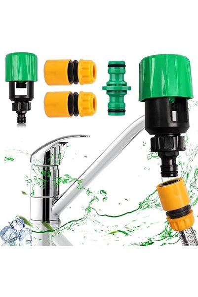 BIGTHREE Universal Garden Hose Adapter 4-Pack – Durable Brass Tap Connector f...
