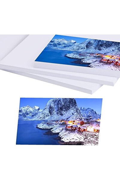 GENERAL ورق صور A5 (5.83 × 8.27 بوصة)، ورق صور لامع مقاوم للماء، ورق بطاقات م...