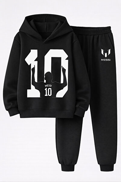 MAGORS LIONEL MESSI BASKILI 3 İPLİK KALİTE SWEATSHIRT VE EŞOFMAN ALTI ÇOCUK A...