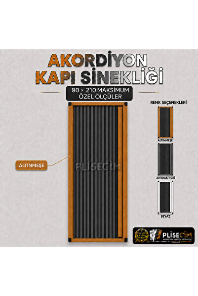 PLİSECİM Plise Akordiyon Kapı Sinekliği – Özel Ölçü – Sürgülü Katlanır Sistem...