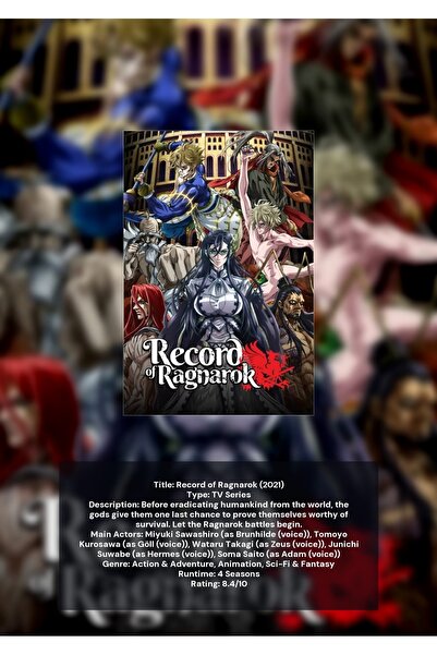 OEM Ragnarok Recording Infographic Poster, Anime Art, 250g Cardboard, A4