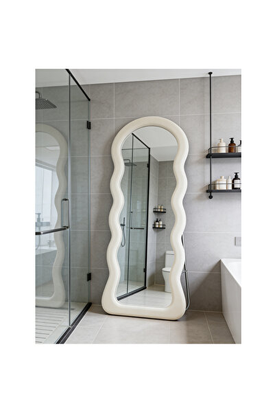 Tiokkss Wavy Framed Full Length Mirror HD 160x60cm for Home Entryway Dressing...