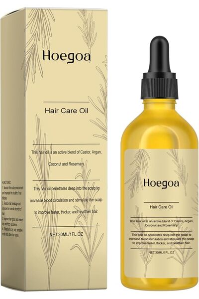 HOEGOA زيت أساسي للعناية بالشعر، زيت إكليل الجبل لنمو الشعر وتقويته وتقليل ال...