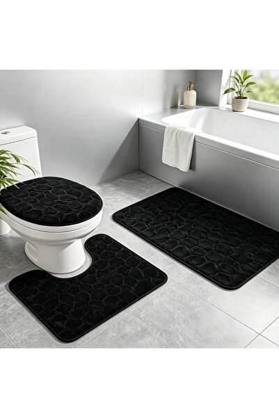 GENERAL Bathroom Rugs Mat Set 3 Piece, Memory Foam Bath Mats Sets, Non Slip W...