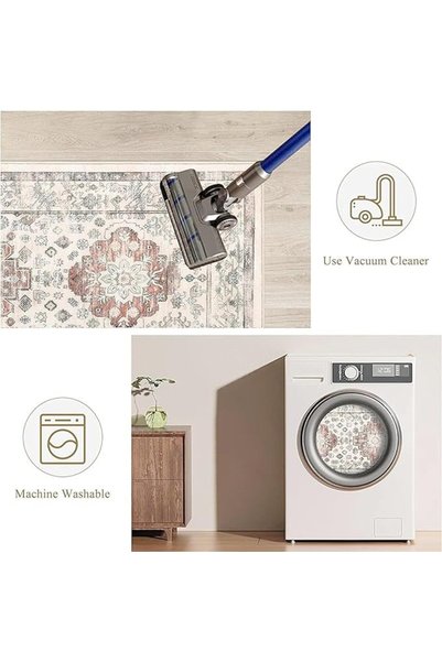 ALMEKAQUZ 2PCS Slip Kitchen Rugs,Kitchen Carpets and Mats Non-Slip Washable, Anti-Skid Kitchen Carpe