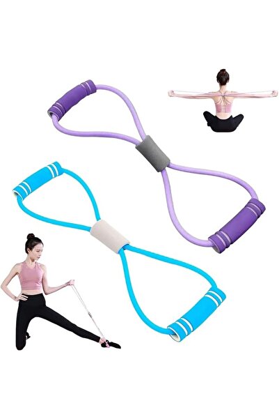 GENERAL 2 Pcs Resistance Band with Handles, حبل مقاومة, Elastic Pull Yoga Ten...